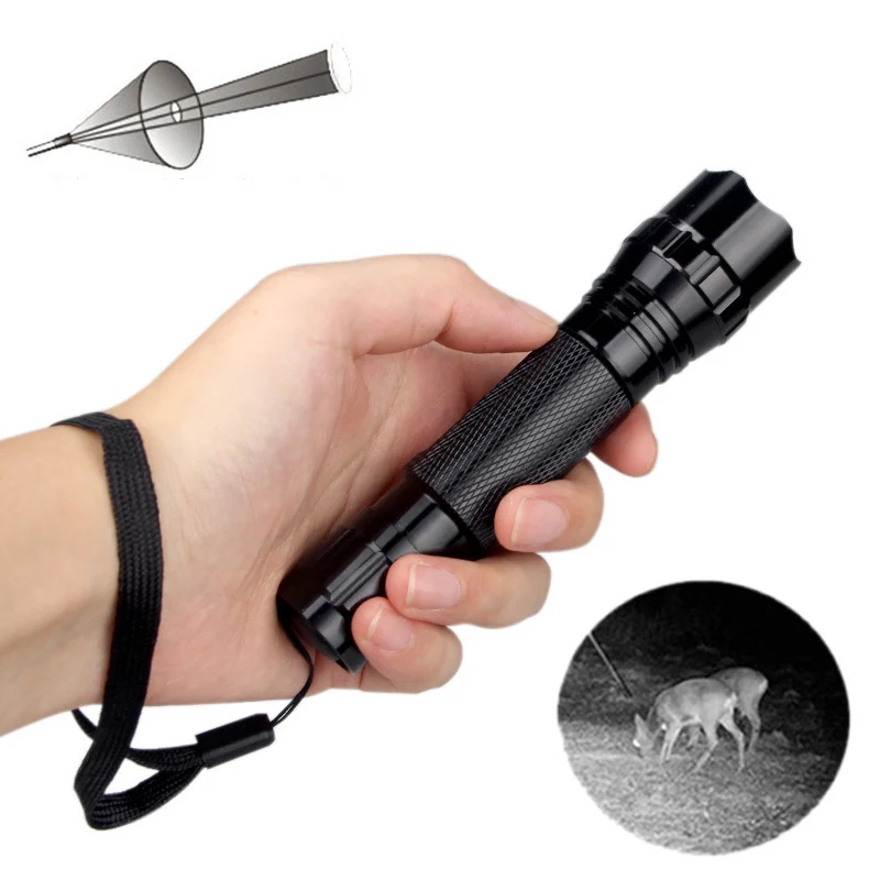 

XANES 501F 850nm IR Zoomable Flashlight 3W 3.7V Night Vision Hunting Tactical Torch Work Light Led lantern for Hunting Camping