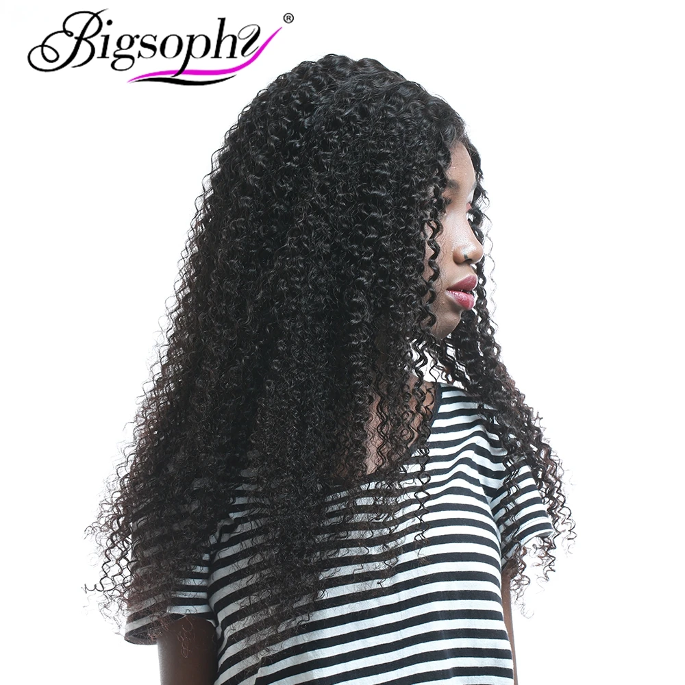 

Bigsophy Brazilian Hair Kinky Curly Weave Bundles Natural 1pcs 3pcs 4pcs 100% Remy Human Hair Extension Human Weave Hair Bundle