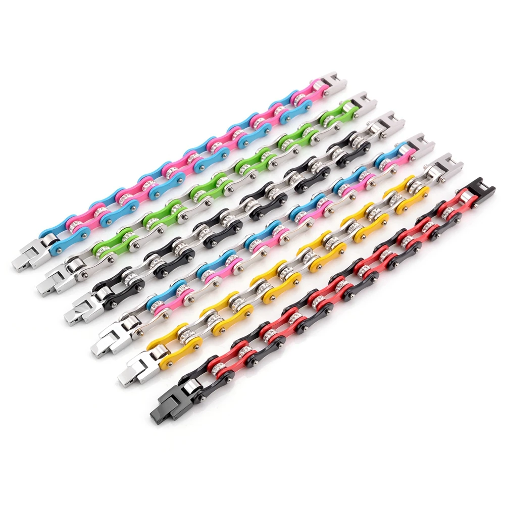 Высокое качество Мода Подлинная 316L нержавеющая сталь цепь мотоцикла браслеты