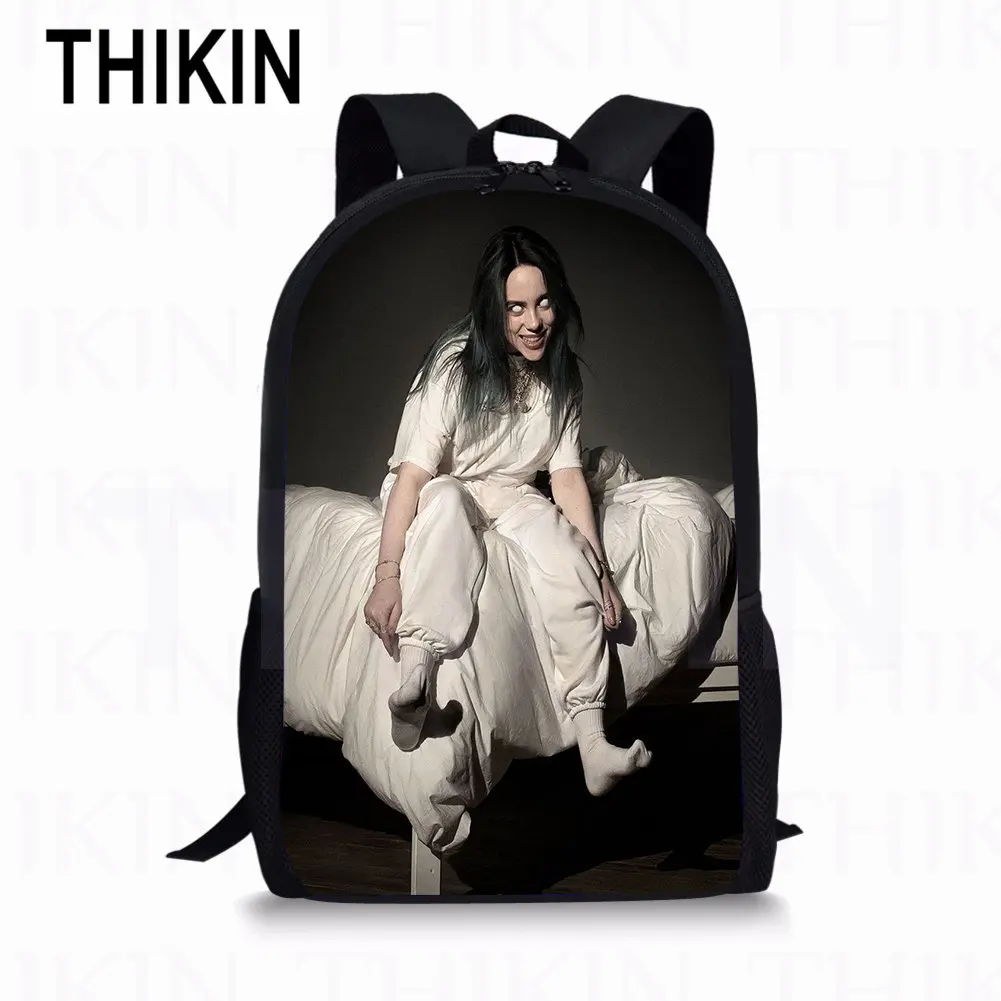 as picture Школьная сумка для девочек с принтом тикин Билли эйлиш 3 шт./компл., когда мы все засыпаем, куда мы ходим? Детский рюкзак для фанатов Mochila - Цвет: as picture