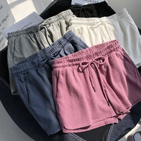 high waist shorts summer black pink loose sweat women mini short sweatpants sport femme spodenki pantalones cortos mujer szorty