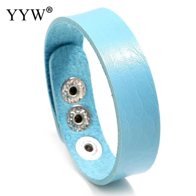 Красочные женские браслеты из ПУ кожи Регулируемый Панк браслет модные