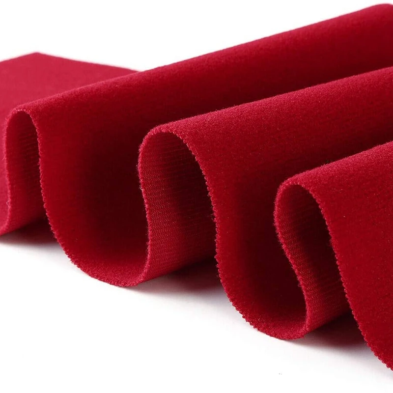 

Top!-Pool Table Billiard Cloth Professional Red Snooker Billiard Cloth Mat Cover for 9Ft Billiard