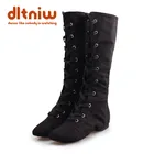 Новинка 2022 года; Качественные красные, белые, черные парусиновые высокие сапоги для джазовых танцев на 27 см; Танцевальные сапоги для сцены; Женская танцевальная обувь для выступлений