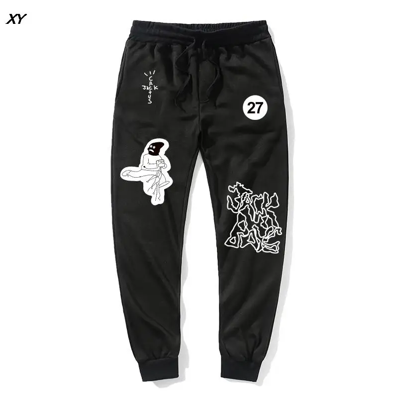 

2020Quality Fleece trousers TRAVIS SCOTT ASTROWORLD Letter Printed Women Men Jogging Pants Hip hop Streetwear Men SweatpantS