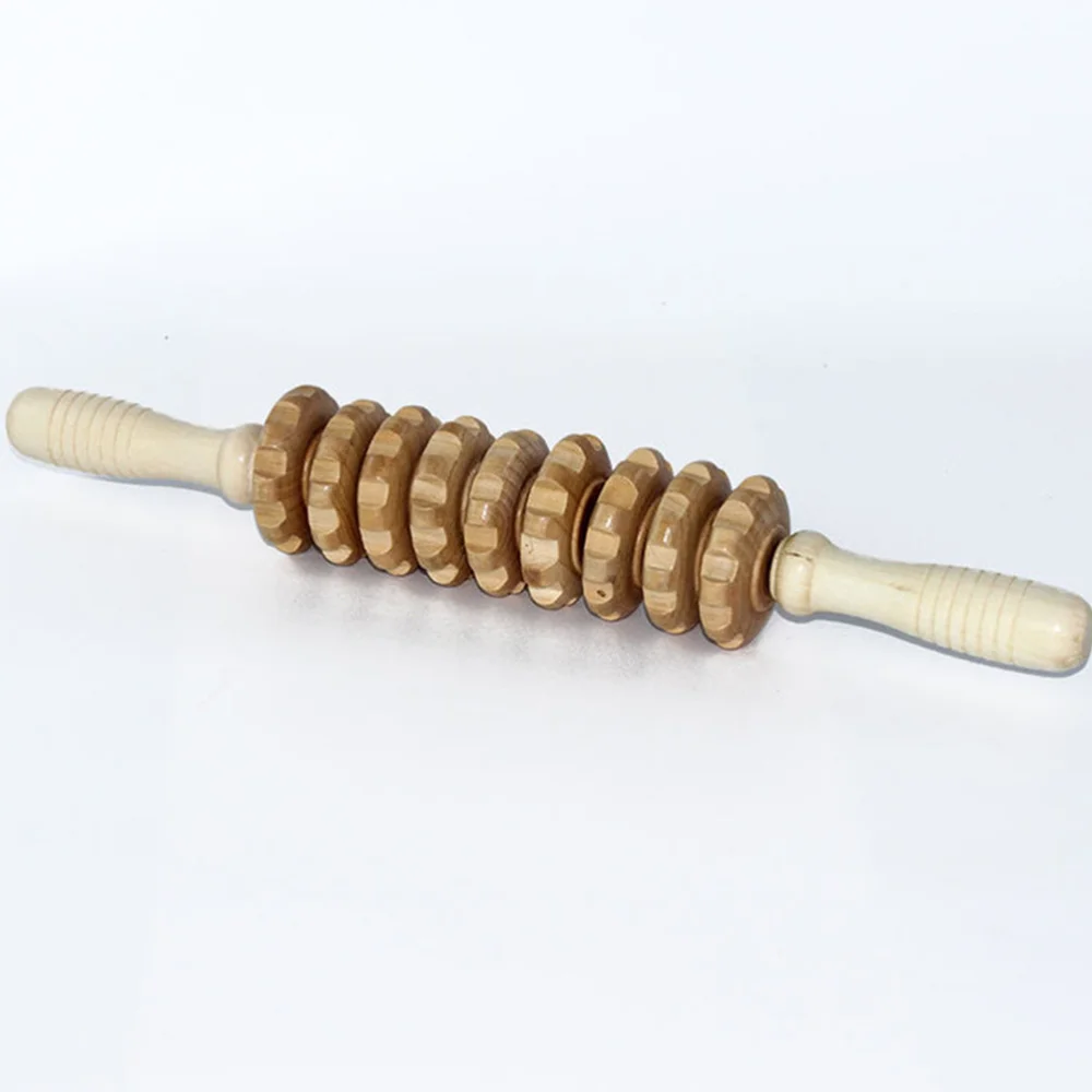 1 шт. роликовый массажер деревянная практичная прочная ручка для йоги массажная