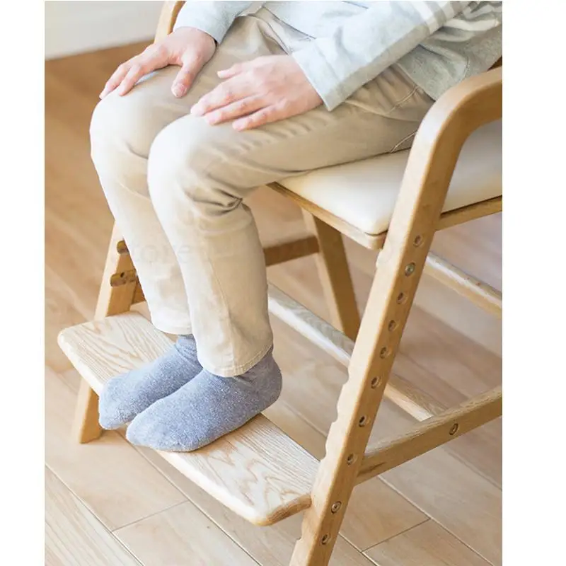 Детский регулируемый стул обеденный стол и стулья из цельного дерева подъемный