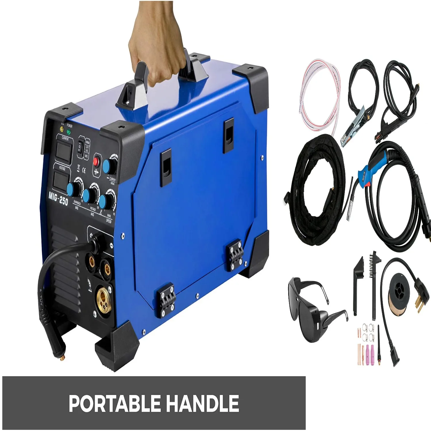 Полуавтоматический сварочный аппарат 250 А Mig MMA TIG 3 в 1|Приборы для MIG-сварки| |