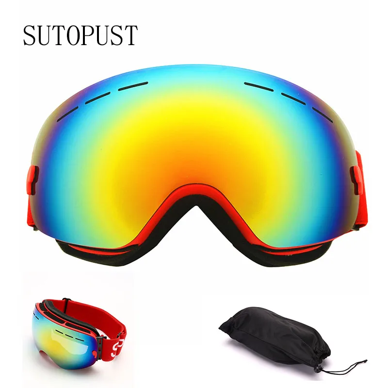 Лыжные очки для мужчин и женщин лыжная маска сноуборда катания на лыжах мужские с