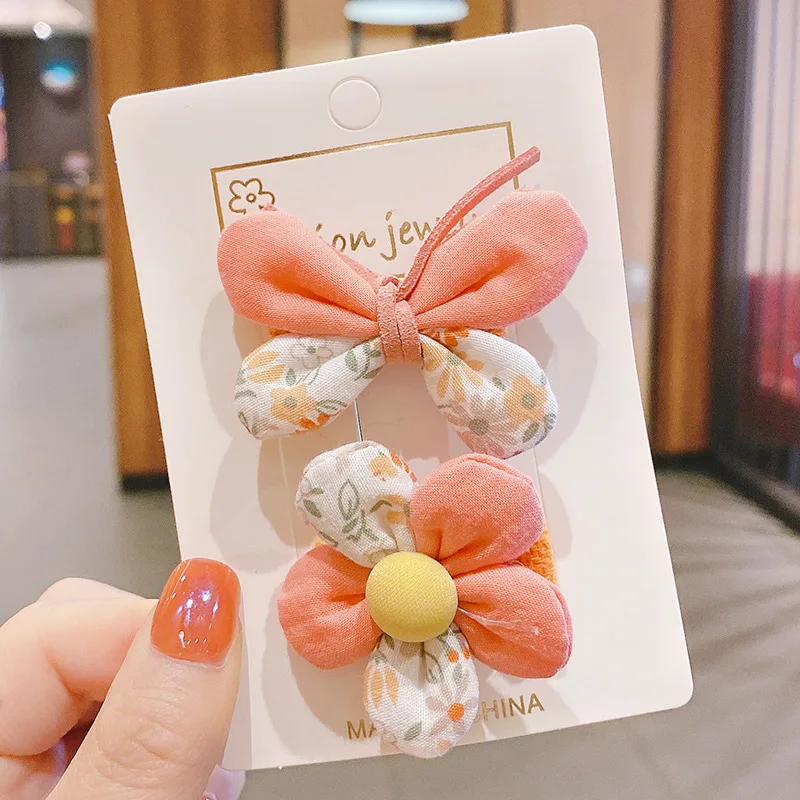 

2021 Princess Clip Headdres Fashion Butterfly Hairpin Korean Style Hair Accessorie Set Children Girl Banger Don't Hurt Your Hair