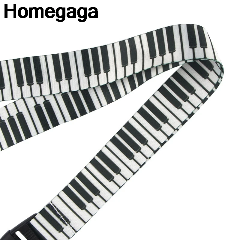 Homegaga фортепиано клавиатура Lanyards id Держатели для телефонов ожерелье аксессуар для ключей шеи ремни нагрудные опознавательные Значки для идентификации владельцев тесьма D2332