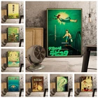 Плакат из японского аниме Хаяо Миядзаки, ретро постер из мультфильма Унесенные призраками Тоторо для детской комнаты, постеры для украшения дома, Аниме фигурки, Картина на холсте