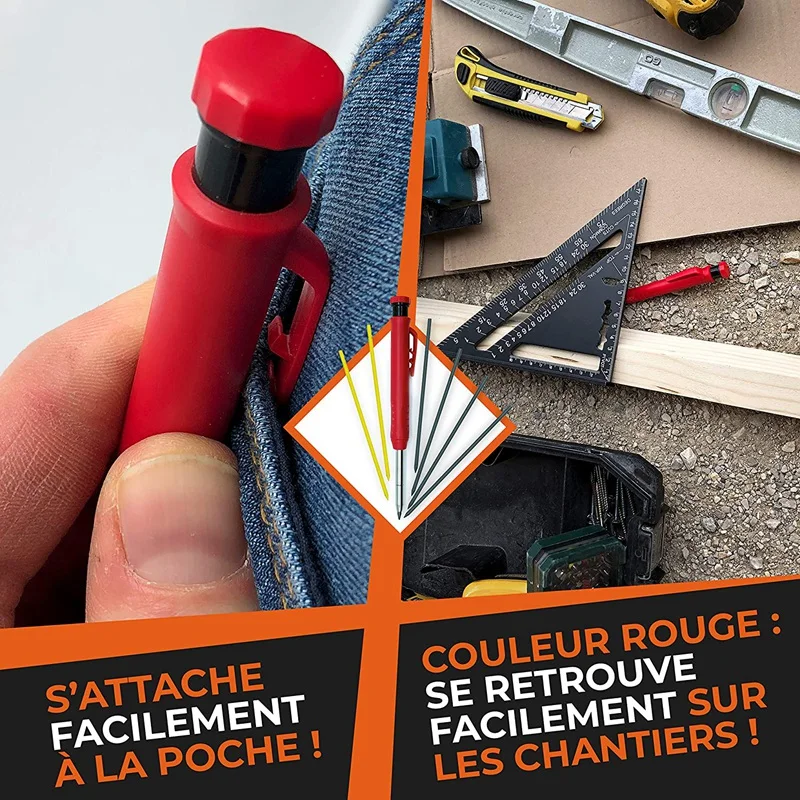 Solid Carpenter Pencil Set for Construction Tul Pens Fine Point Grease Mechanical Pencils Wood Marker/Best Marking Tools | Канцтовары