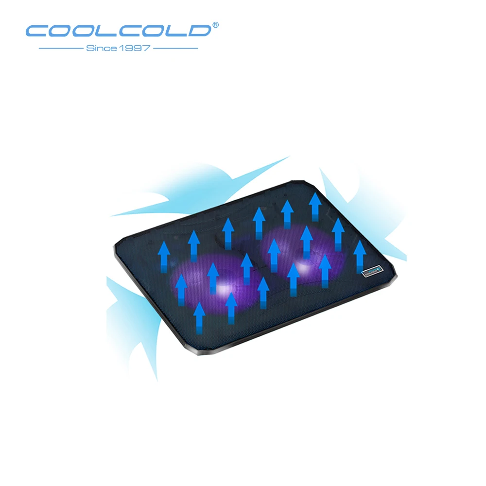 Охлаждающая подставка COOLCOLD для ноутбука с USB-портами и 2 вентиляторами
