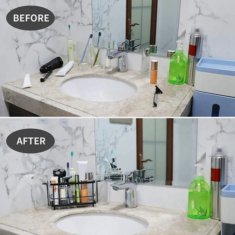 

2 Pack Electric Toothbrush Holder Wall Mounted, 7 Slots Metal Toothpaste Organizer Rack