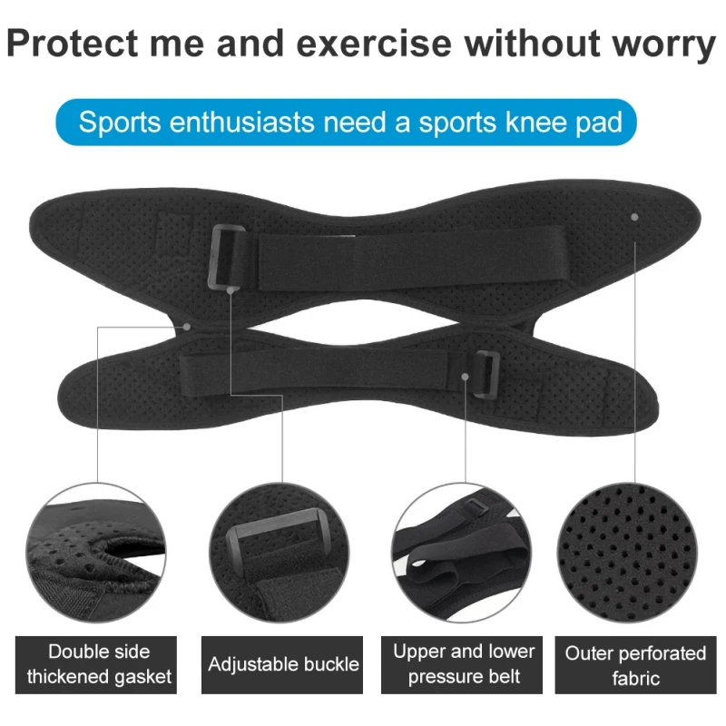 

1PC Elastic Knee Pads Patella Bandage Tape Sport Fitness Knee Strap Anti-fall Anti-collision Honeycomb Knee Brace Protector