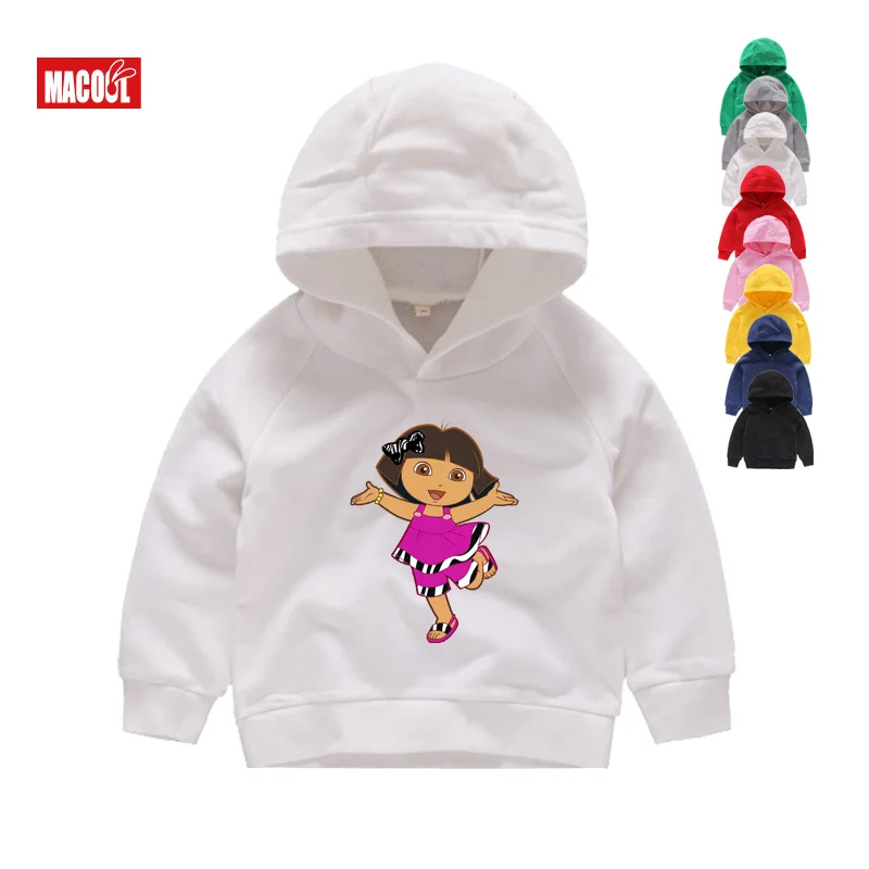 

Girls Hoodies Babys Kids Pure Cotton Hoodies Sweatshirts Funny Top T Shirts Kids White Comfort Hoodies red pink clothes