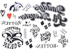 Водонепроницаемая Временная тату-наклейка Джокер клоун тату флэш-тату поддельные для мужчин и женщин