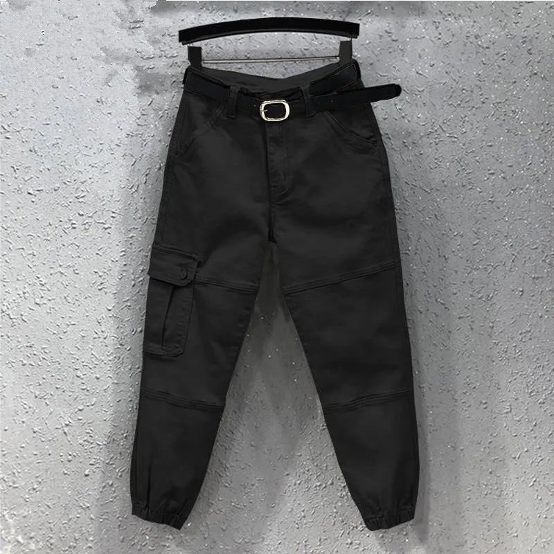 Брюки-карго Женские повседневные джоггеры с завышенной талией свободные штаны 9