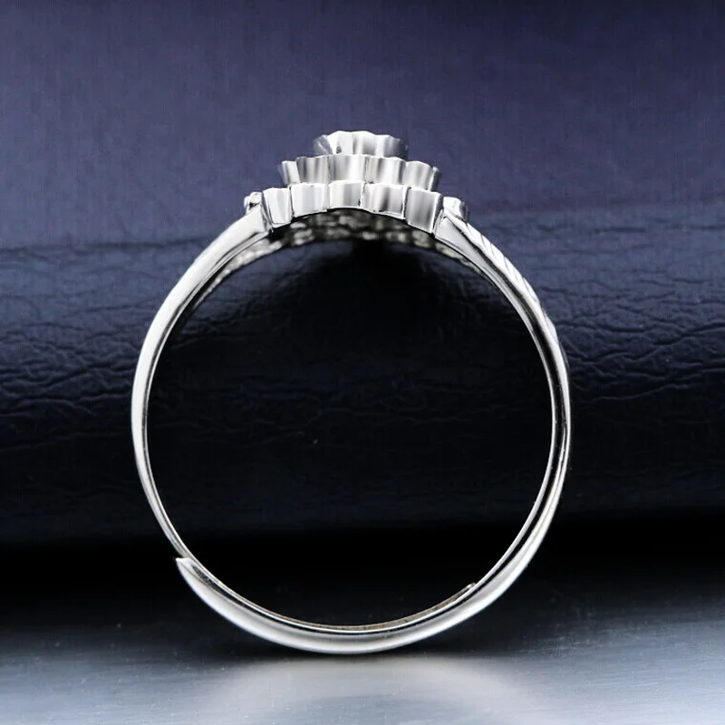 Блестящее Платиновое кольцо PT950 белое Настоящее настоящее золото бриллианты