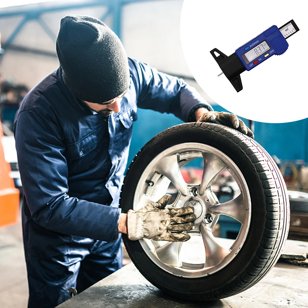 Толщиномер для автомобильных шин цифровой измеритель толщины безопасного