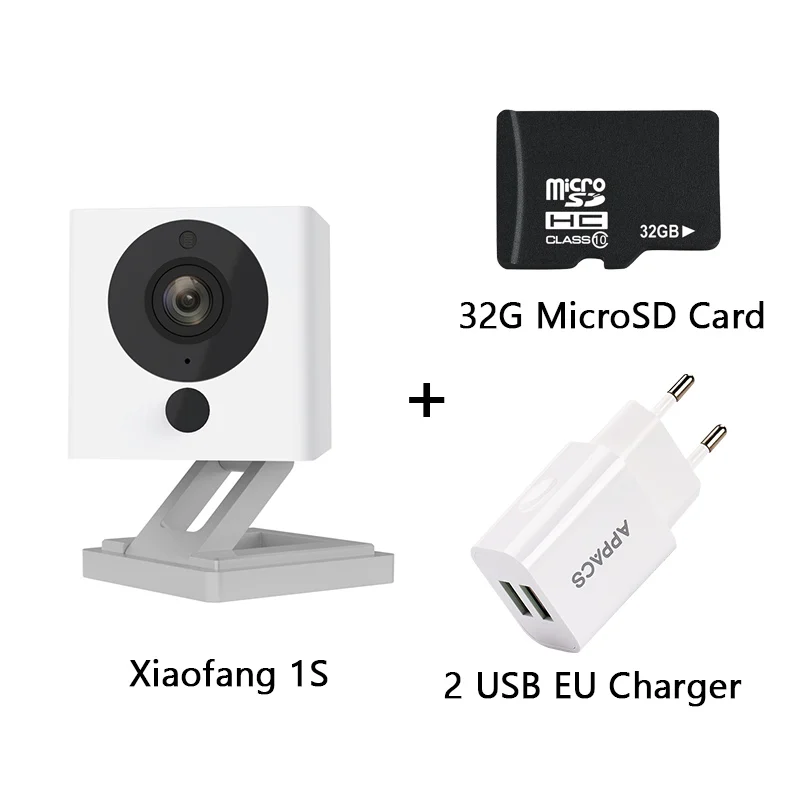 Add 32G Card EU Plug Новое прибытие Xiaomi Мини Xiaofang 1 S 1080 P камера 110 ° Ночное видение F2.0 8X цифровой zoom Инфракрасный Смарт Камера Беспроводной безопасности ip Cam - Цвет: Add 32G Card EU Plug