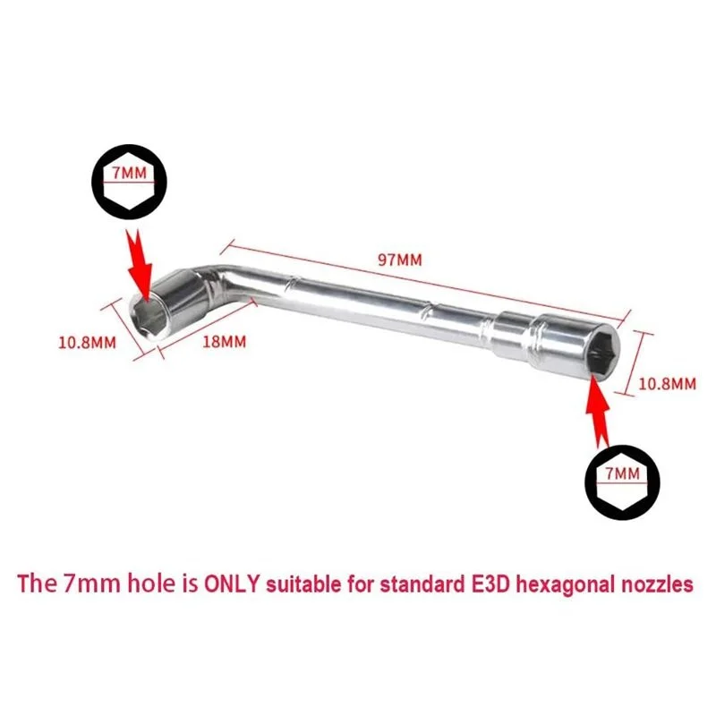 Шестигранный гаечный ключ 6 мм 7 металлическая фурнитура L-ключ для 3D-принтера Ender 3