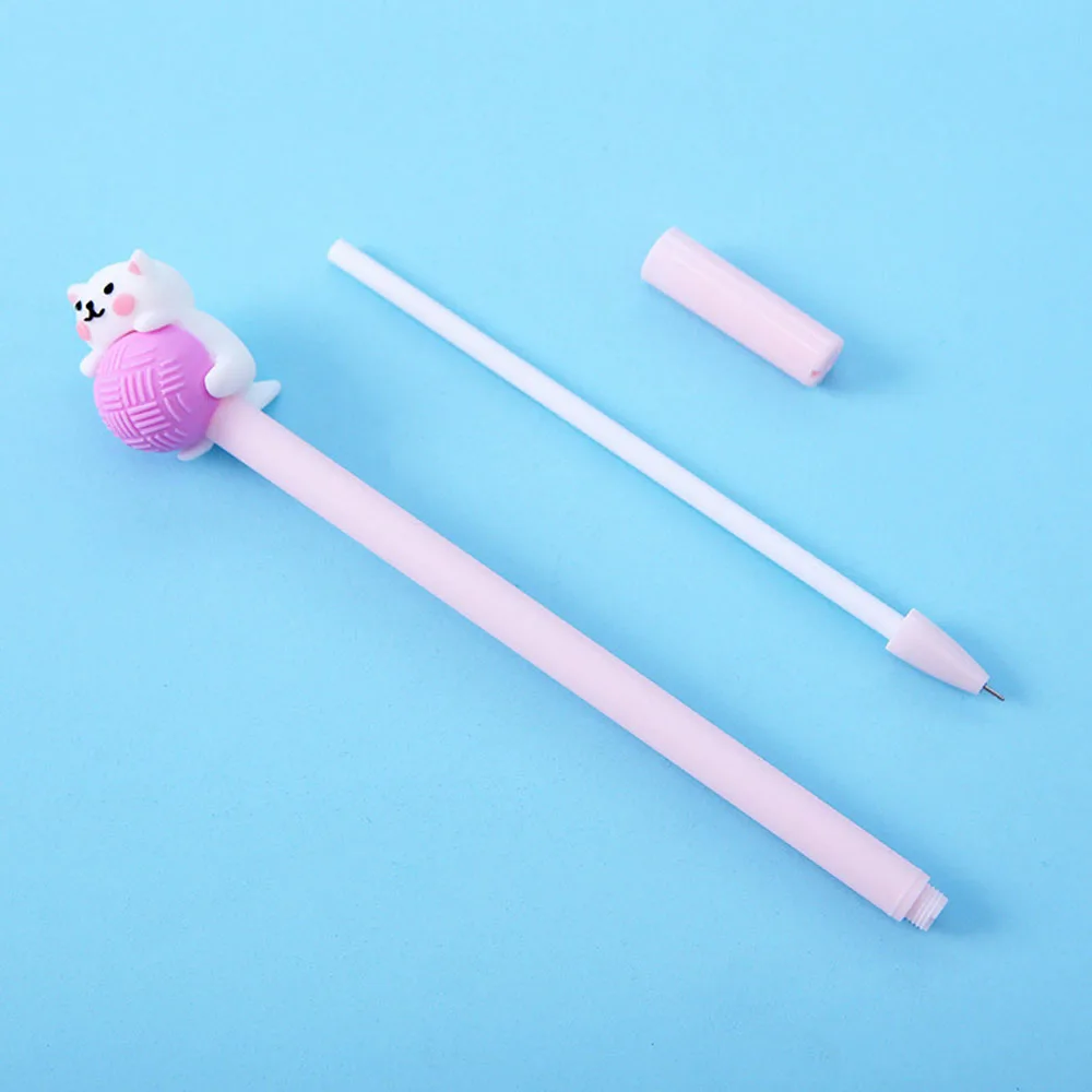 

1 Pcs Cute Creative Cat Gel Pen Cartoon Kawaii Stationery School Office Supplies