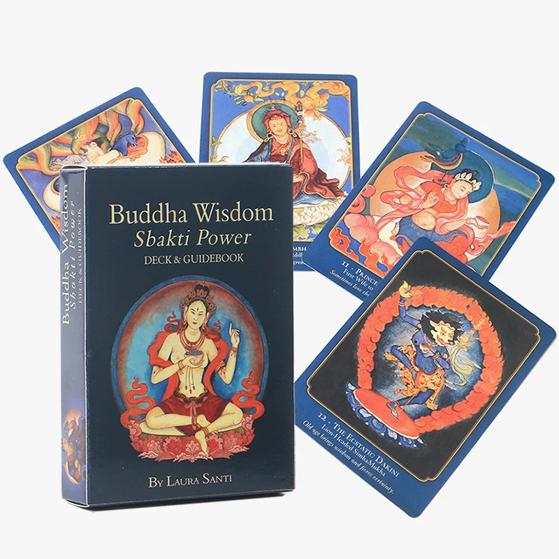 

50PCS/BOX Buddha wisdom sbakti power Tarot cards English Pdf guidebook board games