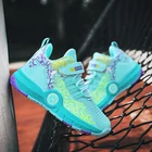 Баскетбольные кроссовки для мальчиков в стиле ретро, дышащие Нескользящие, брендовые, для баскетбола