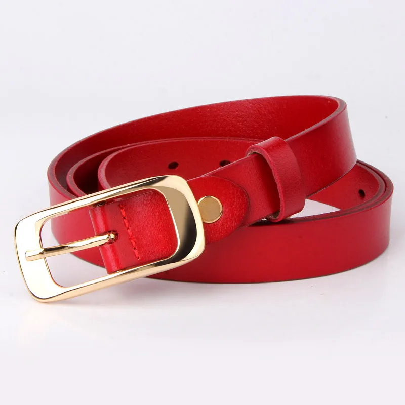 Женский кожаный ремень с пряжкой-иглой из воловьей кожи декоративный в стиле