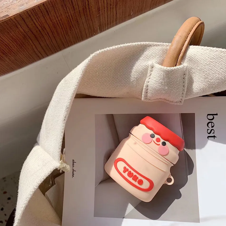829 3D чехол для наушников s для AirPods, силиконовый чехол с милой собачкой из мультфильма, чехол для Apple Air pods 2, забавный чехол для наушников, кольцевой ремешок - Цвет: 829