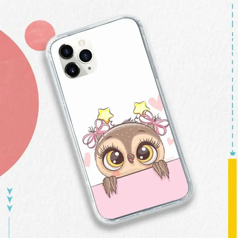 

Cute Owl high quality painting Phone Case for iPhone 11 12 pro XS MAX 8 7 6 6S Plus X 5S SE 2020 XR