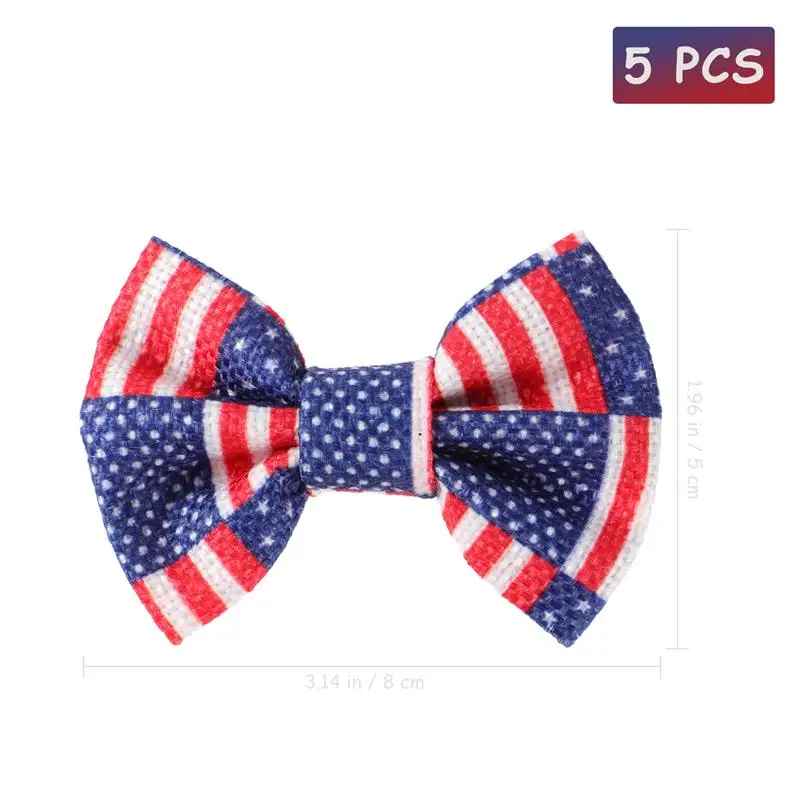 

5Pcs Lightweight Lovely Bowknot Hair Jewelry Independence Day Headdress for Baby