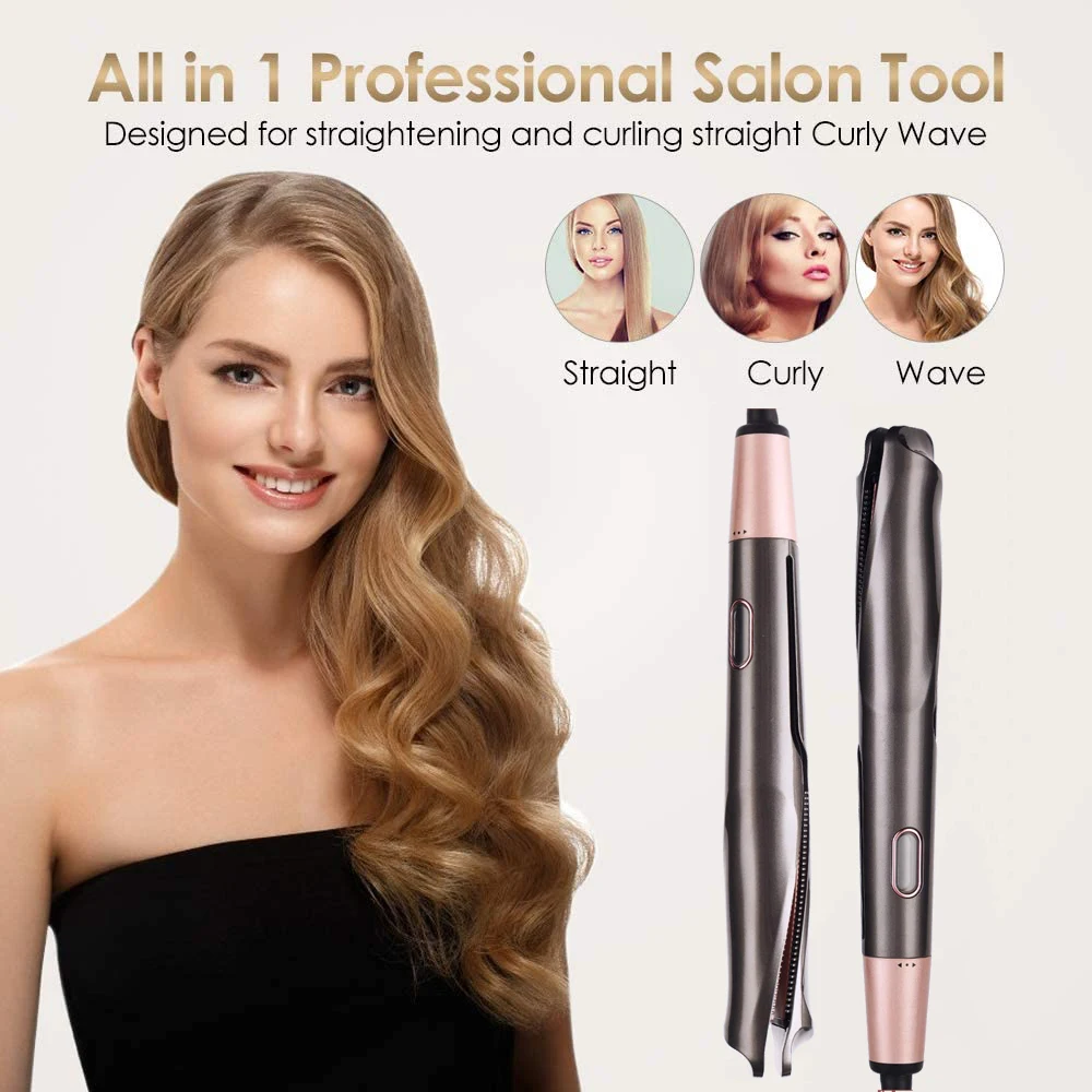 Портативный профессии электрические щипцы для завивки 2 в 1 спираль выпрямить