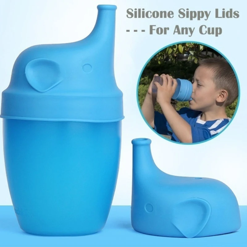 

Силиконовые крышки Sippy для детского питья преобразуют любую чашку или стакан в чашку, что делает напитки непромокаемыми