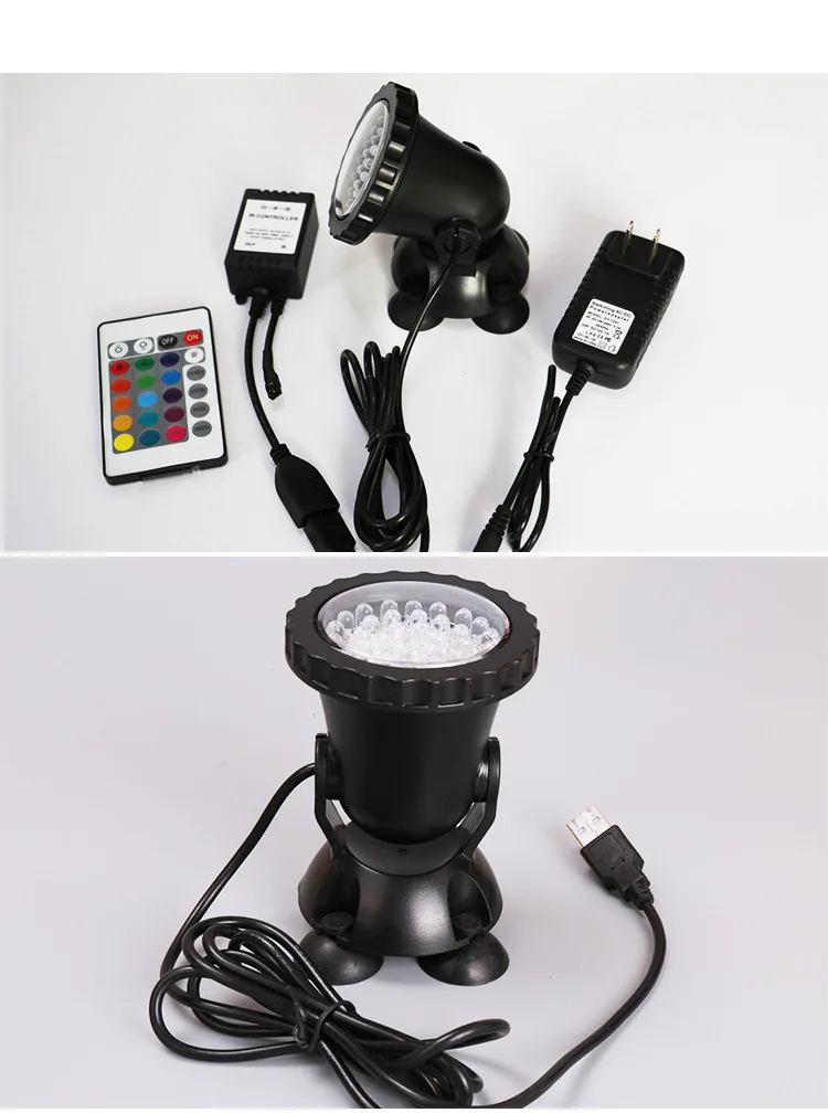 

LED Underwater Spot Lights Waterproof Lamp RGB 36leds Underwater Spot Light Swimming Pool Fountains Pond Water Garden Aquarium