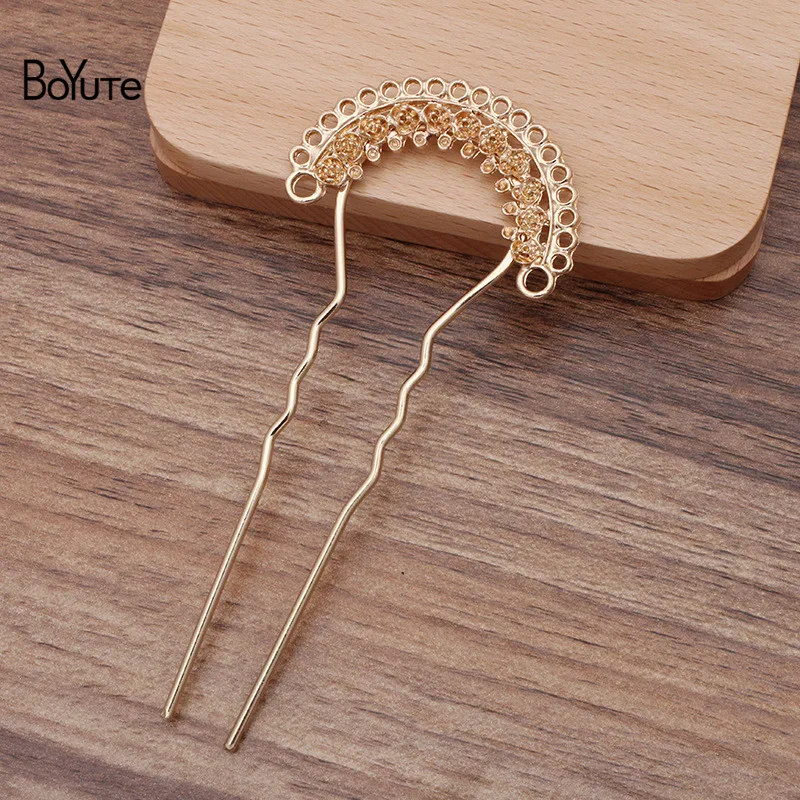 Оптовая продажа винтажная металлическая заколка для волос BoYuTe (10 шт./лот) с