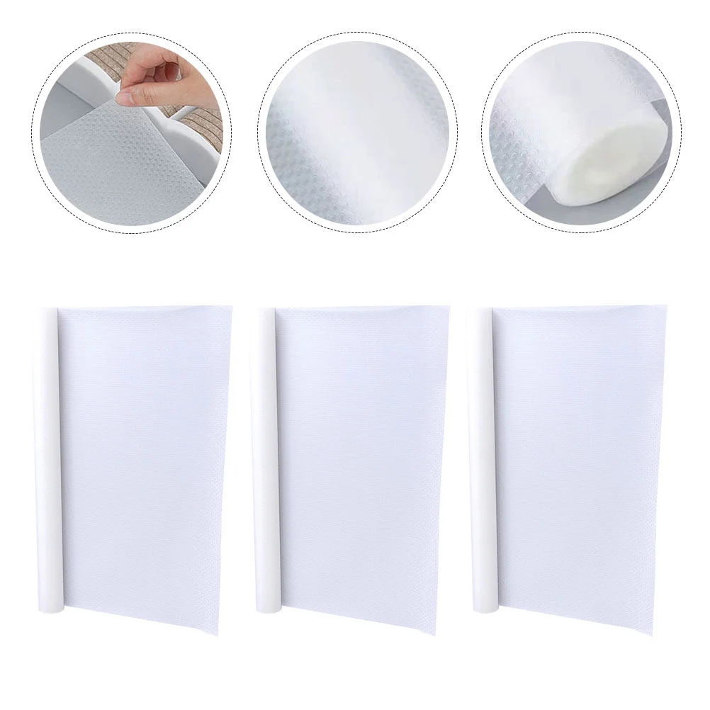 

3 рулона водонепроницаемых вкладышей для ящиков и шкафов, несклеящиеся коврики или коврики для холодильника