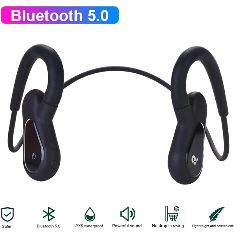A01 Running Sports Earphone Bone Conduction Ear Hook Bluetooth 5.0 8D Stereo Wireless Headset For Xiaomi Music Headsets | Электроника