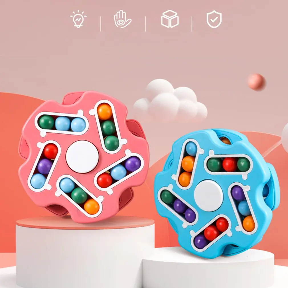 

Hot Kids Funny Finger Rotating Cube Education Toy Decompression Puzzle Children's Gift Birthday Present Logical Thinking Skill