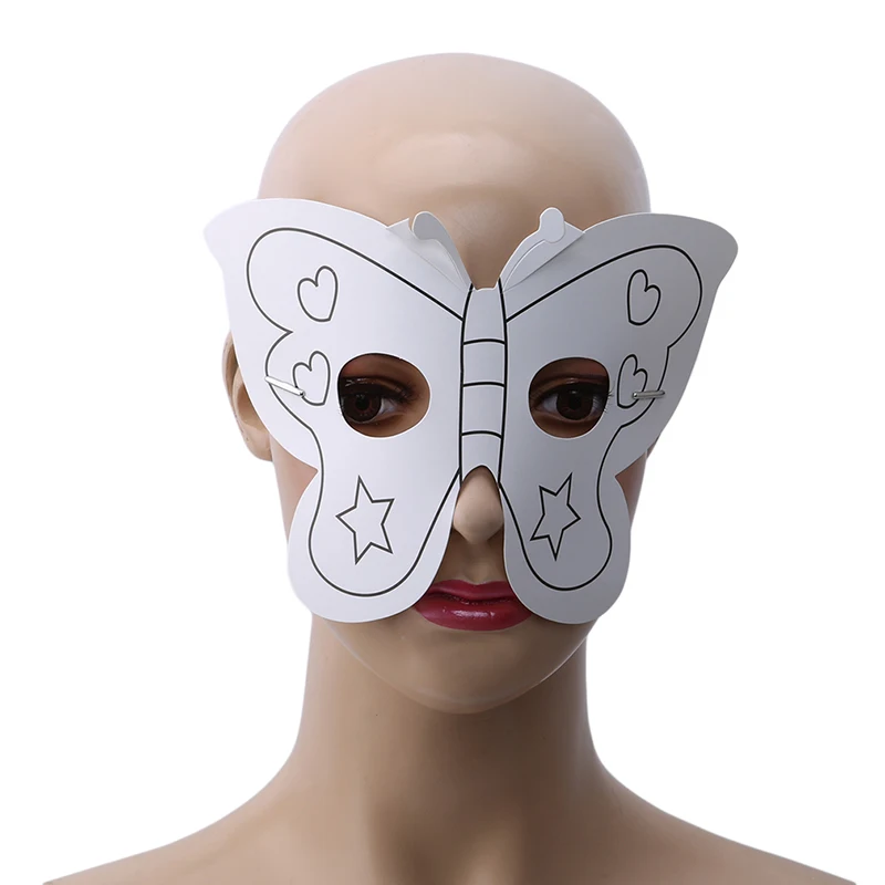 Butterfly mask Развивающие игрушки Новые DIY Ручная роспись Pat Ball Ручная игра живопись деревянная игрушка DIY ракетка граффити игрушки для детей - Цвет: Butterfly mask