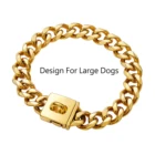 Ошейник-цепочка для дрессировки собак, 23 мм, серебристый, золотой, из нержавеющей стали