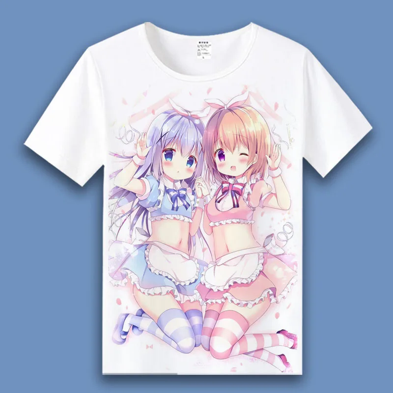 Футболка для косплея аниме заказ кролика летняя футболка кафuu Чино топ с