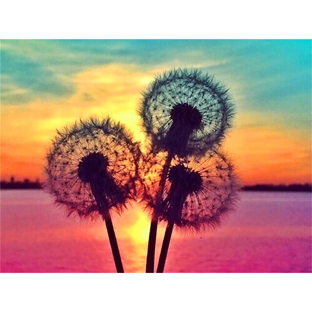 

Алмазная 3D Мозаика «сделай сам», Мультяшные цветы, роза, Подсолнух, полная Алмазная вышивка, полный комплект для домашней стены