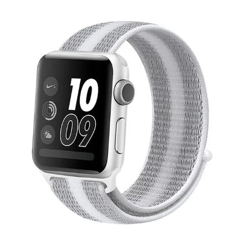 Ремешок для наручных часов Apple Watch 4 5/3/2/1 38 мм 42 мм 62 NewColors нейлон мягкий дышащий сменный ремешок петли для наручных часов iwatch серии 4 40 мм 44 мм - Цвет ремешка: 46TWB