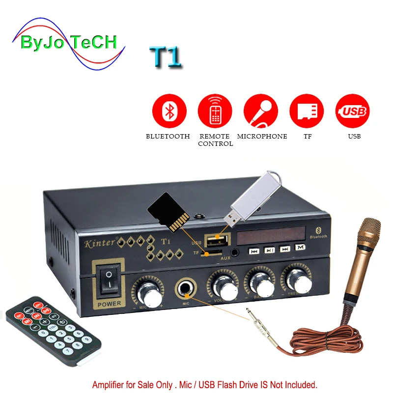 Kinter T1 HIFI Bluetooth усилитель мощности USB MP3 DVD CD SD цифровой радиоплеер стерео