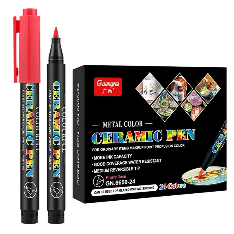 

12/24 Color Permanent Acrylic Paint Marker Pens for Fabric Canvas , Art Rock Painting, Card Making, Metal and Ceramics, Glass