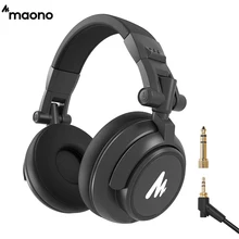 MAONO Professional Studio Monitor Headphones Over Ear and Detachable Plug & Cable with 50mm Driver for DJ Studio a AU-MH601