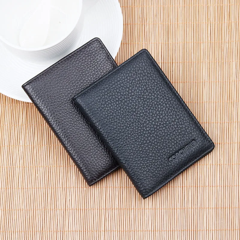 Мужской мини кошелек женский тонкий модный ID держатель для карт смарт чехол из